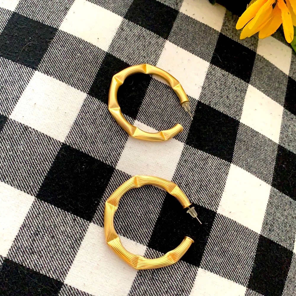 Gold hoop earrings